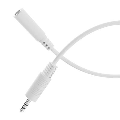 HDSupply Cavo di prolunga Aux, prolunga cavo jack da 1,50 m, jack stereo da 3,5 mm audio, cavo audio per cuffie, soundbar, TV, auto, radio, bianco