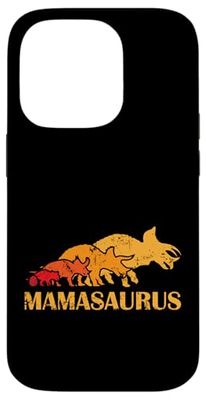 Mammasaurus Dinosaurio Mamá con Corazón Carcasa para iPhone 14 Pro