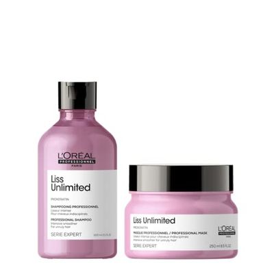 L'Oréal Professionnel - Shampoing, Masque, Huile - Action Lissante et Anti-Frisottis, Liss Unlimited, SERIE EXPERT - Duo, Trio & Pack Steampod