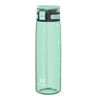 Super Sparrow Borraccia - 1 Litro - TouchSip Sportiva Bottiglia - Tritan Senza BPA, a Prova di Perdite - Borracce con Cannuccia Ideale per Scuola e Sport
