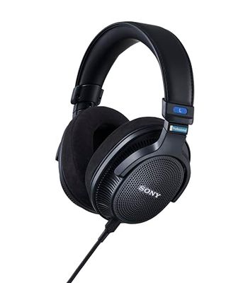 Sony MDR-MV1 Cuffie monitor da studio con struttura aperta posteriormente e filo per mixaggio e mastering, suono neutro preciso a 5 Hz-80 kHz, suono spaziale e stereo, cavo avvitabile staccabile, Nero