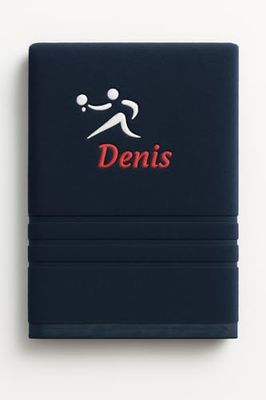Asciugamano personalizzato con nome Nome sportivo splendidamente ricamato Asciugamano da bagno Asciugamano in cotone 100% personalizzato con nome (100 x 50 cm, Tennistavolo)