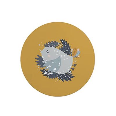 Questo Casa, Tapis de Souris Rond imprimé numérique avec Fond antidérapant pour Bureau et Maison Diamètre 22 cm