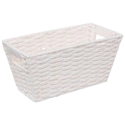 5five - cestino in vimini mix n modul 15x31cm bianco
