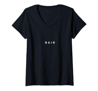Mujer Nain Souvenir / Fuente minimalista de Nain Holiday Beach Resort Camiseta Cuello V