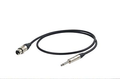 Proel ESO250LU3 Esoteric audiokabel (6,3mm mono-jack op XLR 3-polige aansluiting, neutrale stekker, 3m, NP2X-HPC250-NC3FXX) zwart
