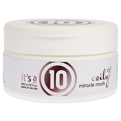 It’s a 10 Haircare - Coily Miracle Hair Mask, Hydrating and Nourishing Treatment for Curly and Wavy Hair, Natural Ingredients, 240ml