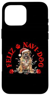 Feliz Navi-Dog with Festive Boxer Case for iPhone 16 Pro Max