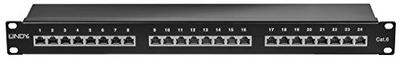 LINDY Panneau de Brassage 24 Ports Cat.6 STP, 1U, Noir 25990