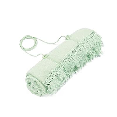 Sienna Asciugamano da spiaggia con nappa, leggero, da viaggio, in microfibra, per palestra, nuoto, ad asciugatura rapida, compatto, arrotolabile, facile da trasportare, salvia, 71 x 152 cm
