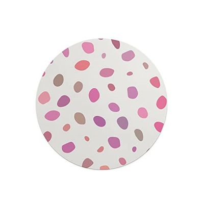 Questo Casa, Ronde digitaal bedrukte muismat, antislip onderkant, voor kantoor en thuis, diameter: 22 cm