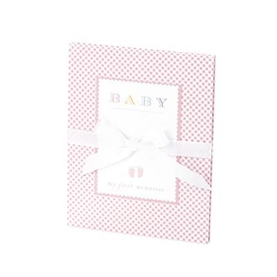 Rössler Papier 13301928000 - Leporello Baby Girl, páginas blancas, rosa, 150 x 190 mm, nacimiento y bautizo, libro desplegable, álbum de fotos concertina, 1 unidad