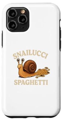 Funny Snail Snailucci Spaghetti Meme Italian Food Lover Pun Case for iPhone 11 Pro