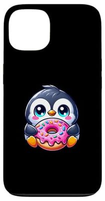 Cute Penguin Cartoon Donut Dessert Delight Case for iPhone 13