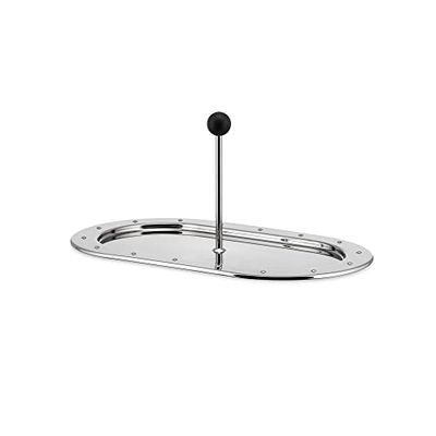 ALESSI Decorative Small Tray bandeja de aço inoxidável, prata, 1 cm