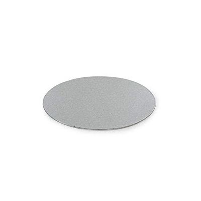 DECORA Thin Cake Board Silver Ø 18 CM H 3 MM 7' Tabla Fina para Tartas, Cartón, Plateado, 18 x 18 x 0.3 cm