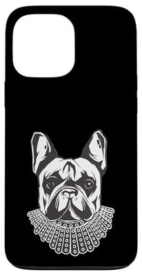 French Bulldog Dog with Ruth Bader Ginsburg Collar RBG Case for iPhone 13 Pro Max