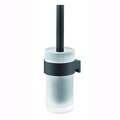 Tiger Bold Toilet Brush and Holder, Stainless Steel, Black, 10.1 x 33.9 x 12 cm