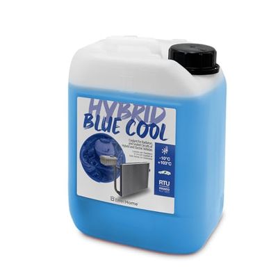 ErrecHome Hybrid Blue Cool, Coolant and Antifreeze for Hybrid and Electric Cars -10°C/+103°C, Formulation with OAT inhibitor package with phosphates, Ready to Use, 5 Litre
