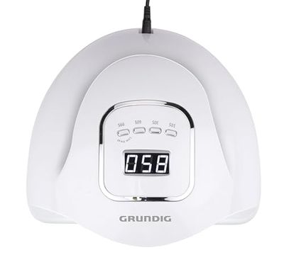 GRUNDIG Essiccatore unghie – 230 V – 45 LED – Asciugatore unghie gel – Display digitale – 4 posizioni bianco