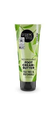 Organic Shop Crème Pieds Nourrissante-Beurre Tea Tree et Patchouli (75ml)