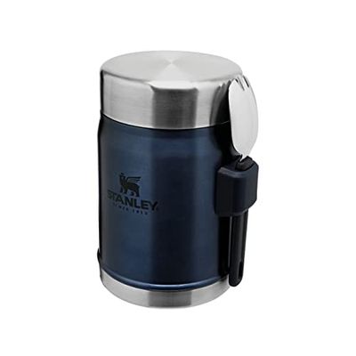 Stanley Classic Legendary Food Jar 0.4L Con Spork - Thermos Mantiene Caldo O Freddo Per 7 Ore - Contenitore Termico Per Alimenti Caldi - Lavabile In Lavastoviglie - Senza BPA - Nightfall