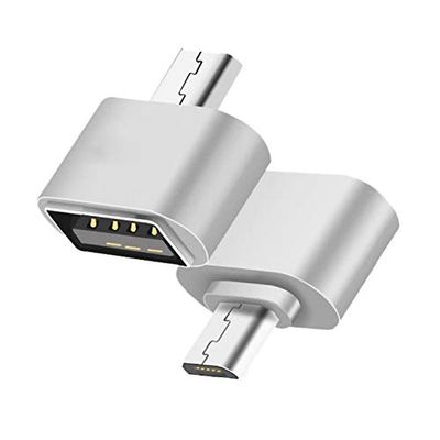 Mini-USB-adapter/Micro-USB, voor JBL Flip 4, Android, zilverkleurig, muis-toetsenbord, USB-stick, controller