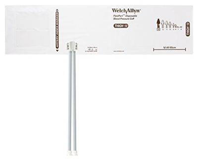 Welch Allyn SOFT-13-2MQ-1 FlexiPort Cuff, Thigh, Disposable, Soft, Two-Tube, Locking (Pack of 20)
