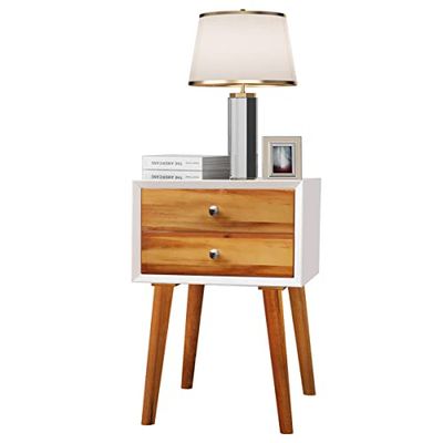 COSTWAY nachtkastje, hout, bruin,