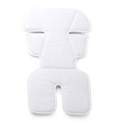 Italbaby 050.0030 Universeel zitkussen voor kinderwagen, omkeerbaar, met badstof Bianco