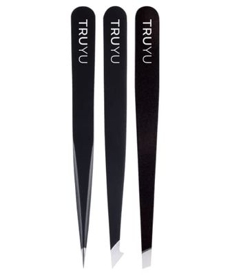 Truyu Tweezer Trio - Includes Full Slant Tweezer, Point Tweezer and Combo Tweezer. Perfect for Facial Hair Removal For Women. Ideal Gift For Women and Men.