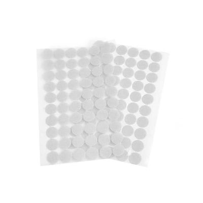 cyclingcolors Scratch Autocollant Rond Double Face Pastille Scratch Autocollant Crochets Boucles Création Couture Carterie DIY Artisanat 60 paires 15mm, blanc