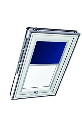 Store à Enroulement Roto pour Fenêtres de Toit Store Toile Exclusif pour Lumière du Jour Rail de Guidage Argent pour la série Designo R6/R8, i8 et Classic 64/84 Taille 134/078 | 13/07 Bleu Nuit