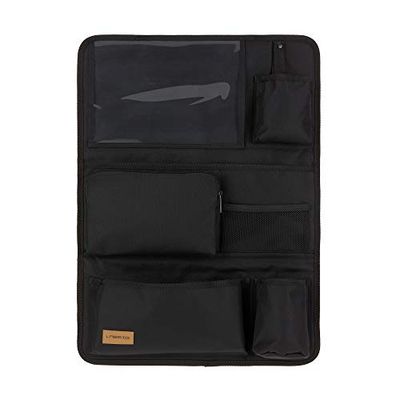 LÄSSIG Auto-organizer achterbank-organizer voor de auto, om op te hangen, inklapbaar, om op te hangen, zwart, effen