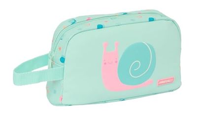 Safta Preschule Slak - ontbijtstandaard, recyclebare stof, hoogwaardige kwaliteit en maximale weerstand, voedselhouder, recreatie, 21,5 x 6,5 x 12 cm, licht turquoise, Licht turkoois, Standaard,