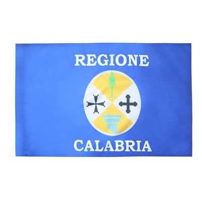 AZ FLAG - Drapeau Calabre - 150x90 cm - Drapeau Calabrais - Calabria - Italie 100% Polyester Avec Fourreau et cordelette - Pavillon 110 g