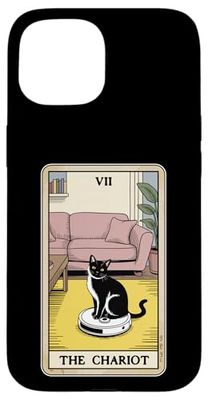 Carro Tarot Card Cat Robot Aspirador Gato Carcasa para iPhone 15