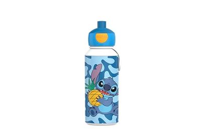 Mepal - Drinking Bottle Pop-up Campus - Drinking Bottle - Leak Proof Drink Bottle For School - BPA-free & Dishwasher Safe - 400 ml - Stitch