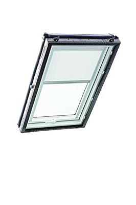 Original Roto Roller Blind Exclusive ZRE Daylight Blind for Roto Roof Windows Guide Rail Silver For Windows Series Designo R4/R7 and Classic 43/73 Size 114/140 | 11/14 Colour White
