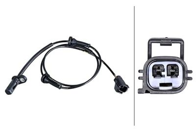 HELLA 6PU 358 217-331 Sensor, revoluciones de la rueda - 2polos - Cable: 973mm