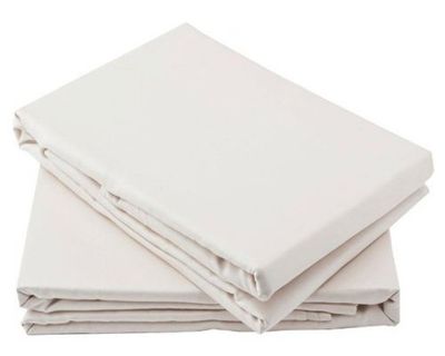 Emma Barclay 180 Thread Count Percale Fitted Valance Sheet in Ivory - Single Bed