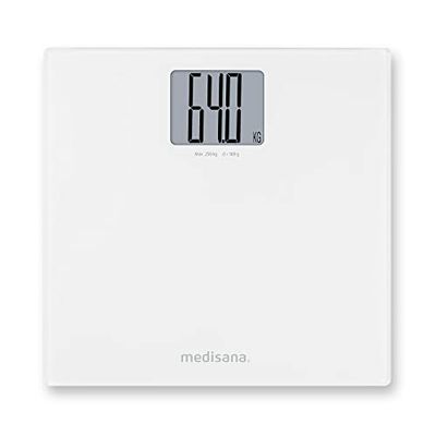 medisana PS 470 digital XL personal scale up to 250 kg / 551 lbs bathroom scales made of tempered safety glass and automatic switch-off