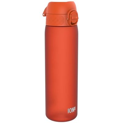 ION8 Waterfles, 500 ml/18 oz, Lekvrij, Makkelijk te Openen, Veilige Vergrendeling, Vaatwasserbestendig, BPA-vrij, Draaghendel, Past in Bekerhouders, Makkelijk Schoon, Geurvrij, Oranje