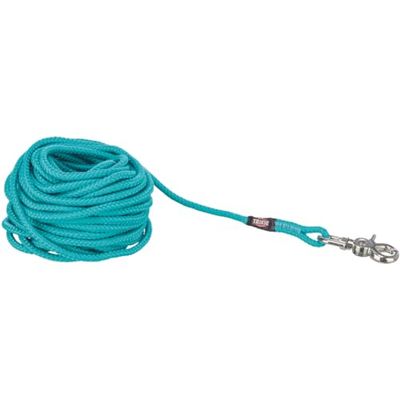 TRIXIE Eshibiciones y Allenamento - Cinghia de Rastreo, Rotonda, S–L, 20 m/ø 6 mm, blu oceano
