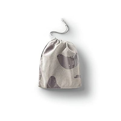 Bonamaison Printed Cotton Produce Bag with Drawstring, Reusable Grocery Bag, Biodegradable Eco-Friendly Bags, Travel Pouch, Sachet Bags, Shopping Bag, Eco Friendly, Foldable, Size: 12x15 Cm