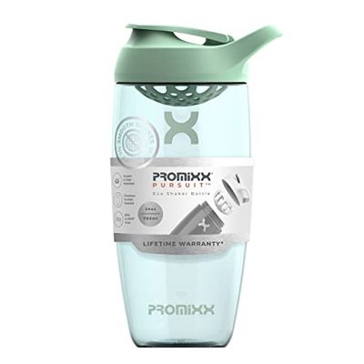Promixx Pursuit Protein Shaker Bottle - Premium Shaker for Protein Shakes - Lifetime Durability, Leakproof, Odourless - 700ml / 24oz (Seagrass Green)
