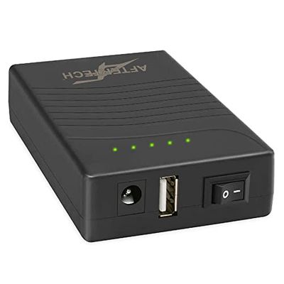 AFTERTECH Mini UPS Powerbank, lithium-accu, 12 V, 3000 mAh, 36 Wh + USB-uitgang D4E2