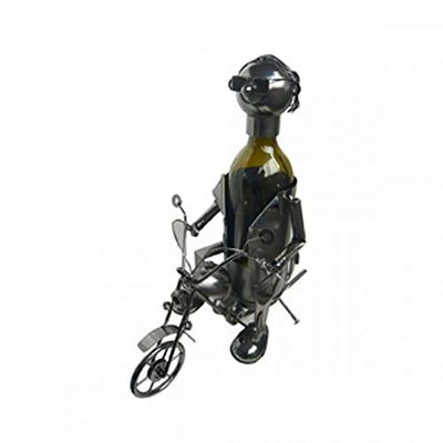 Enesco, Botellero de metal con forma de motoclista