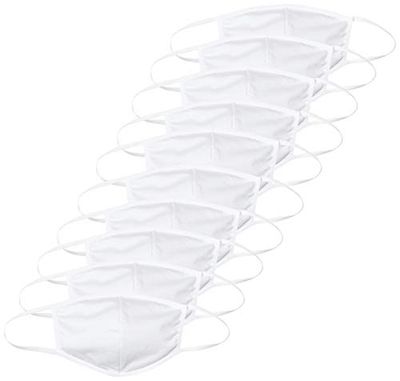 FM London Accessoires 10 Pack Herbruikbare Katoen Hoofdband, Wit, One Size