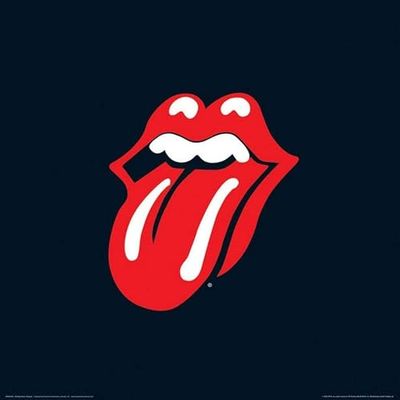 Rolling Stones 'Lips' kunstdruk, 40 x 40 cm